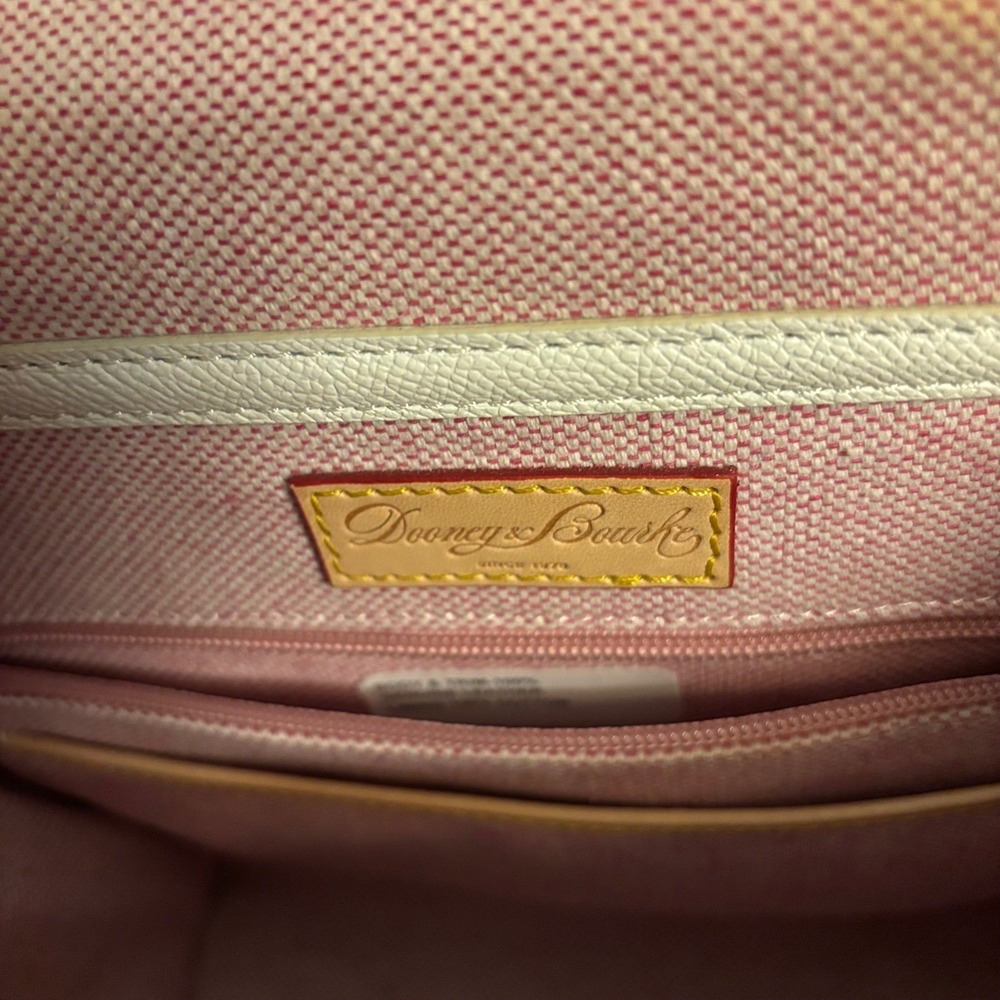 Dooney & Bourke Saffiano Leather Satchel Cream White Tan  Authentic Handbag COA - Picture 5 of 9